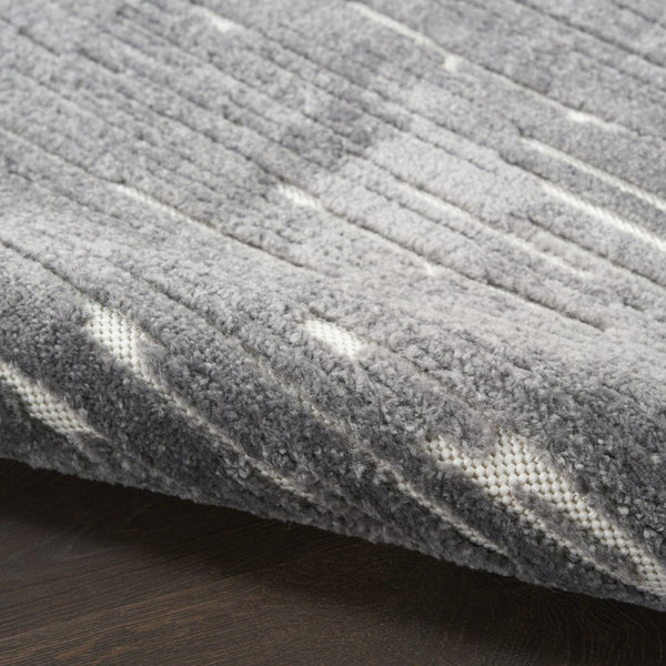 HomeRoots 7' Modern Gray Geometric Area Rug - Chic Design for Living Rooms, Durable & Versatile Home Decor 8' X 10' 569762