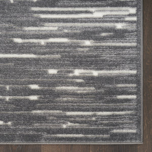Homeroots 8' X 10' Gray Geometric Area Rug  Polypropylene 569762