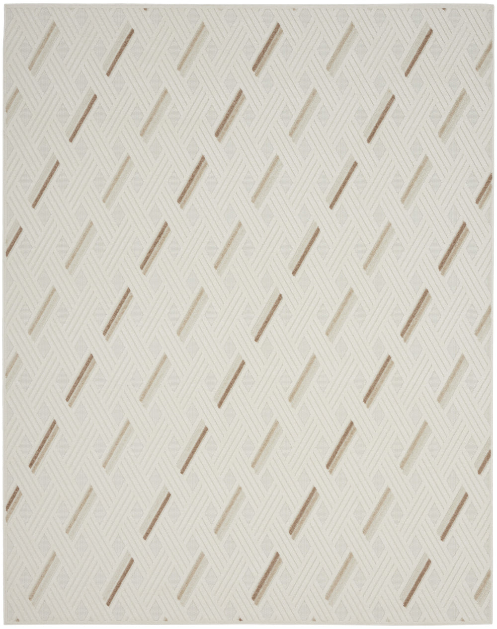Homeroots 8' X 10' Ivory Geometric Area Rug  Polypropylene 569763