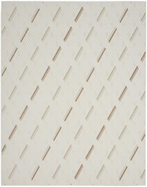 Homeroots 8' X 10' Ivory Geometric Area Rug  Polypropylene 569763