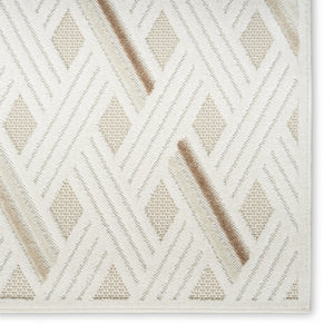HomeRoots 8' Elegant Ivory Geometric Area Rug - Modern Design for Living Rooms, Bedrooms & Dining Spaces 8' X 10' 569763