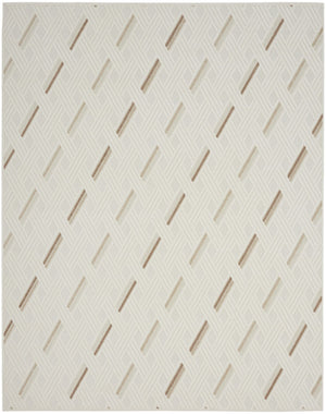 HomeRoots 8' Elegant Ivory Geometric Area Rug - Modern Design for Living Rooms, Bedrooms & Dining Spaces 8' X 10' 569763