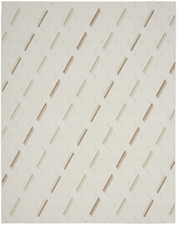 HomeRoots 8' Elegant Ivory Geometric Area Rug - Modern Design for Living Rooms, Bedrooms & Dining Spaces 8' X 10' 569763