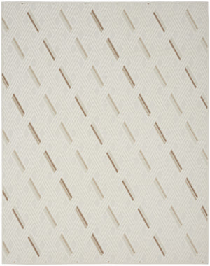 Homeroots 8' X 10' Ivory Geometric Area Rug  Polypropylene 569763