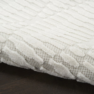 HomeRoots 8' Elegant Ivory Geometric Area Rug - Modern Design for High-Traffic Spaces, Easy Care & Style 8' X 10' 569764