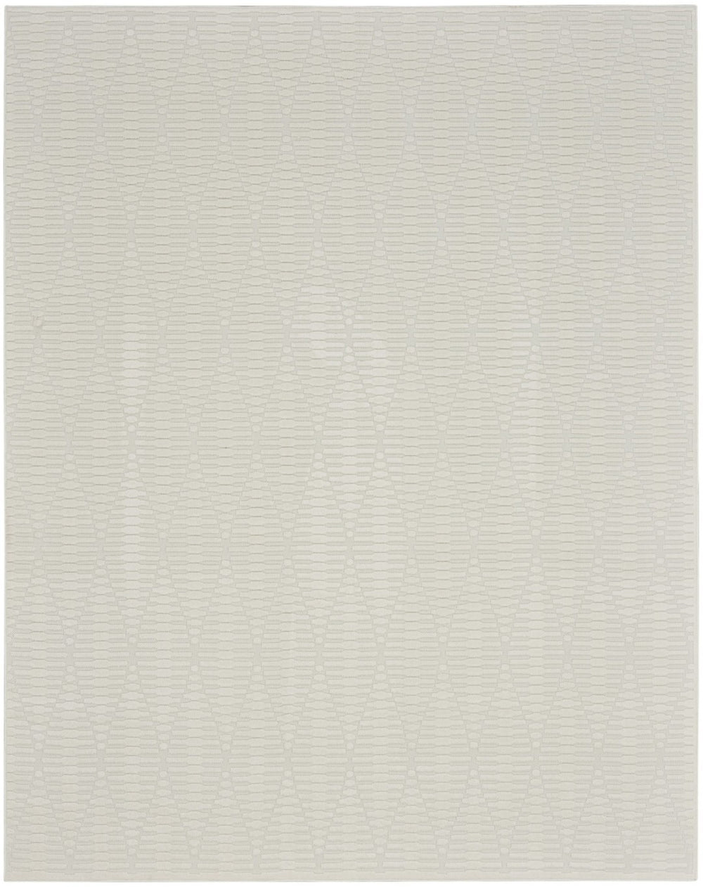 HomeRoots 8' Elegant Ivory Geometric Area Rug - Modern Design for High-Traffic Spaces, Easy Care & Style 8' X 10' 569764