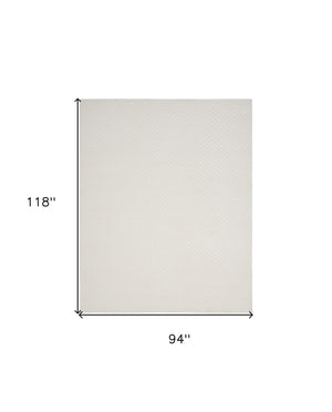 Homeroots 8' X 10' Ivory Geometric Area Rug  Polypropylene 569765