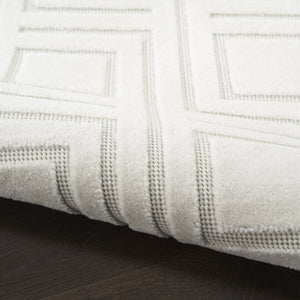 Homeroots 8' X 10' Ivory Geometric Area Rug  Polypropylene 569765