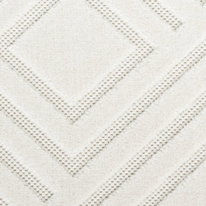 HomeRoots 8' Modern Ivory Geometric Area Rug - Stylish Low-Pile Design for Living Room & High-Traffic Spaces 8' X 10' 569765