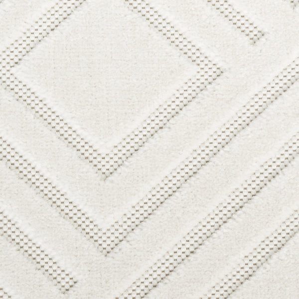 HomeRoots 8' Modern Ivory Geometric Area Rug - Stylish Low-Pile Design for Living Room & High-Traffic Spaces 8' X 10' 569765