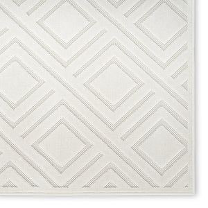 Homeroots 8' X 10' Ivory Geometric Area Rug  Polypropylene 569765