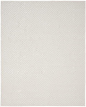 Homeroots 8' X 10' Ivory Geometric Area Rug  Polypropylene 569765