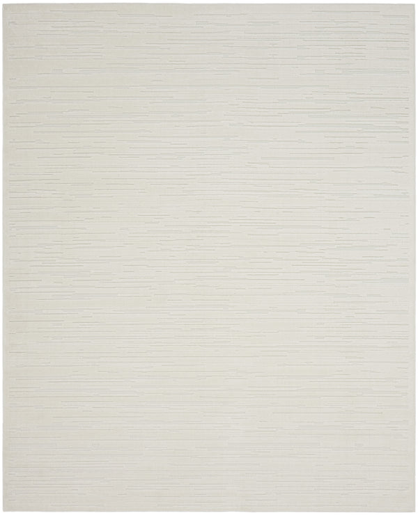 Homeroots 8' X 10' Ivory Geometric Area Rug  Polypropylene 569766