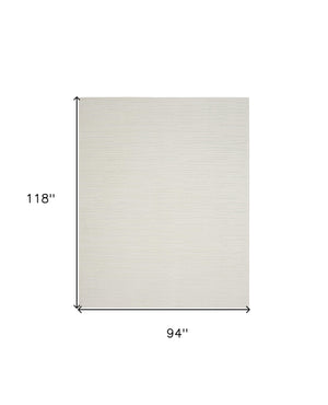 Homeroots 8' X 10' Ivory Geometric Area Rug  Polypropylene 569766