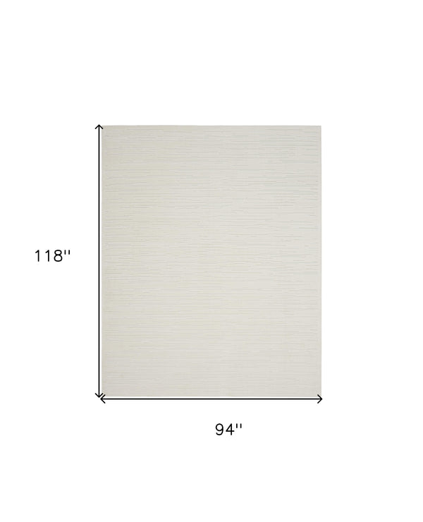 Homeroots 8' X 10' Ivory Geometric Area Rug  Polypropylene 569766