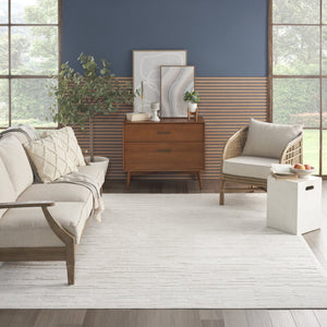 HomeRoots 8' Ivory Geometric Area Rug - Modern Design for Stylish Living Spaces, Easy Maintenance & Durability 8' X 10' 569766