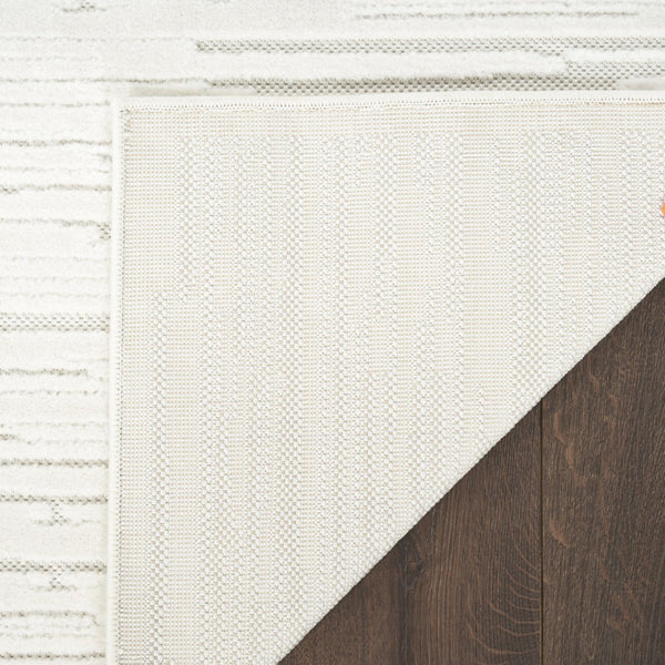 HomeRoots 8' Ivory Geometric Area Rug - Modern Design for Stylish Living Spaces, Easy Maintenance & Durability 8' X 10' 569766