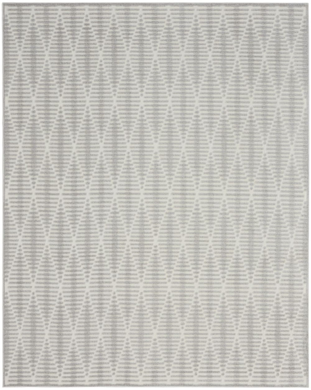 Homeroots 8' X 10' Gray Geometric Area Rug  Polypropylene 569767