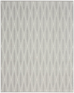 Homeroots 8' X 10' Gray Geometric Area Rug  Polypropylene 569767