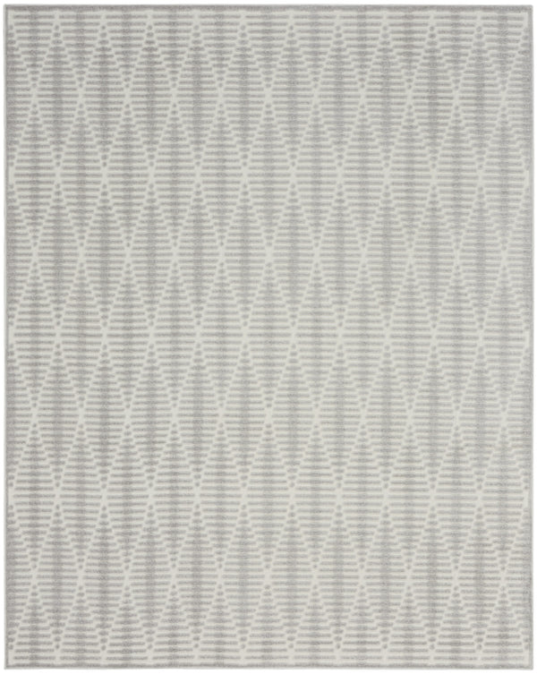 Homeroots 8' X 10' Gray Geometric Area Rug  Polypropylene 569767
