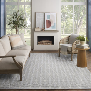 Homeroots 8' X 10' Gray Geometric Area Rug  Polypropylene 569767