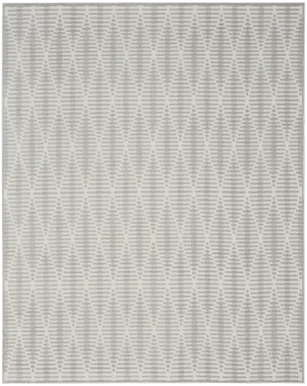 Homeroots 8' X 10' Gray Geometric Area Rug  Polypropylene 569767