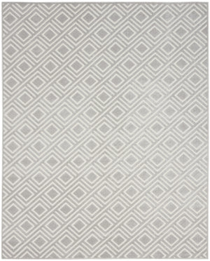 Homeroots 8' X 10' Gray Geometric Area Rug  Polypropylene 569769