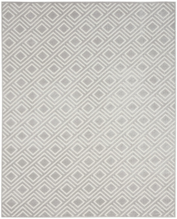 Homeroots 8' X 10' Gray Geometric Area Rug  Polypropylene 569769