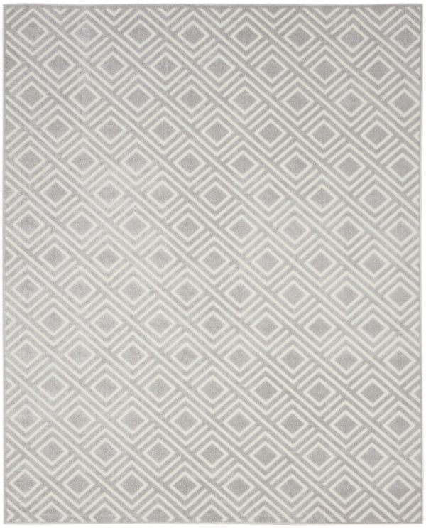 Homeroots 8' X 10' Gray Geometric Area Rug  Polypropylene 569769