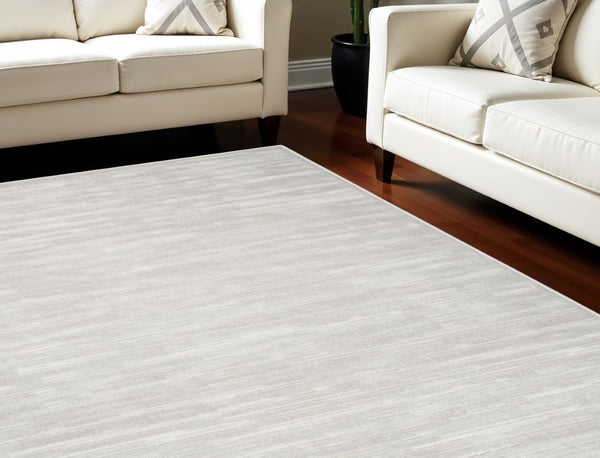 HomeRoots 8' Modern Gray Geometric Area Rug - Durable, Low-Maintenance Design for Stylish Home Interiors 8' X 10' 569770