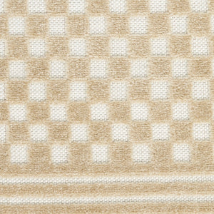 HomeRoots 8' Modern Tan Geometric Area Rug - Durable, Stylish Design for Living Rooms and High-Traffic Areas 8' X 10' 569771