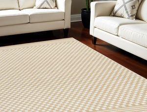 Homeroots 8' X 10' Tan Geometric Area Rug  Polypropylene 569771