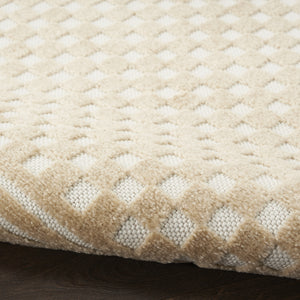 Homeroots 8' X 10' Tan Geometric Area Rug  Polypropylene 569771