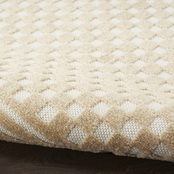 Homeroots 8' X 10' Tan Geometric Area Rug  Polypropylene 569771