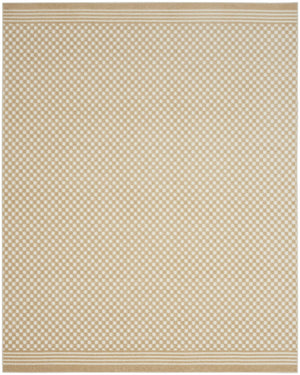 HomeRoots 8' Modern Tan Geometric Area Rug - Durable, Stylish Design for Living Rooms and High-Traffic Areas 8' X 10' 569771