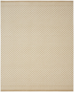 Homeroots 8' X 10' Tan Geometric Area Rug  Polypropylene 569771