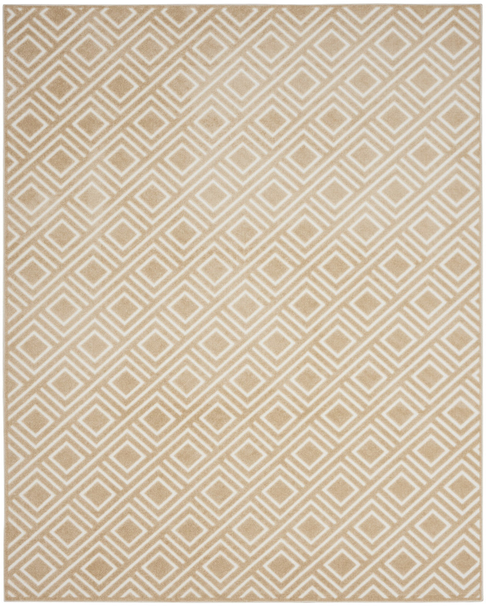 Homeroots 8' X 10' Tan Geometric Area Rug  Polypropylene 569772