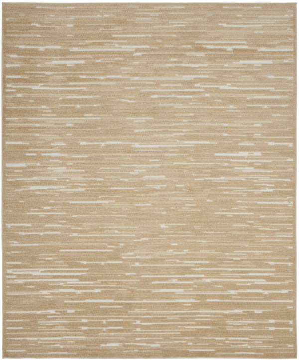 Homeroots 8' X 10' Tan Geometric Area Rug  Polypropylene 569773