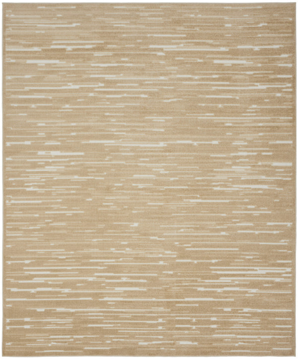 Homeroots 8' X 10' Tan Geometric Area Rug  Polypropylene 569773