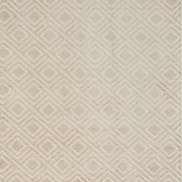 Homeroots 9' X 12' Beige Geometric Area Rug  Polypropylene 569776