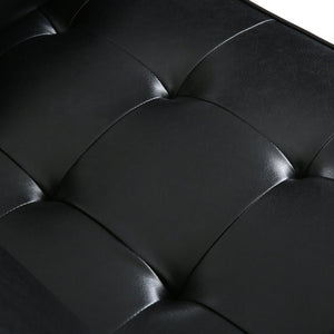 English Elm Club Chair Button Tufted Waffle Stitch Upholstery Birch Legs Mid Century Accent N776P389472B