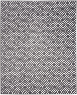 HomeRoots 9' Gray Geometric Area Rug - Contemporary Design for High-Traffic Spaces with Easy-Care Durability 9' X 12' 569789