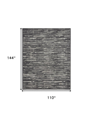 Homeroots 9' X 12' Gray Geometric Area Rug  Polypropylene 569790