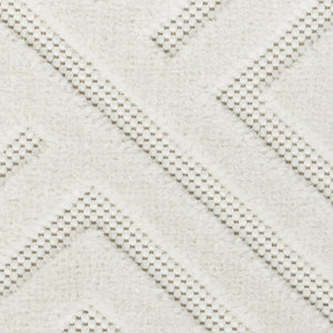 HomeRoots 9' Ivory Geometric Area Rug - Modern Elegance for Living Spaces, Durable, Low-Pile, Easy Care Design 9' X 12' 569793