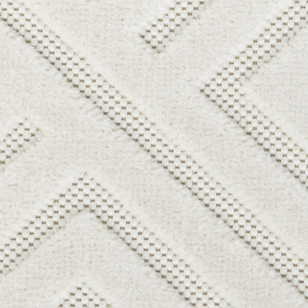 HomeRoots 9' Ivory Geometric Area Rug - Modern Elegance for Living Spaces, Durable, Low-Pile, Easy Care Design 9' X 12' 569793