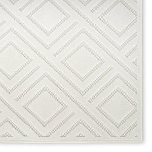HomeRoots 9' Ivory Geometric Area Rug - Modern Elegance for Living Spaces, Durable, Low-Pile, Easy Care Design 9' X 12' 569793