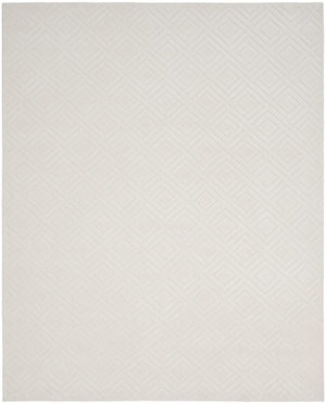 HomeRoots 9' Ivory Geometric Area Rug - Modern Elegance for Living Spaces, Durable, Low-Pile, Easy Care Design 9' X 12' 569793