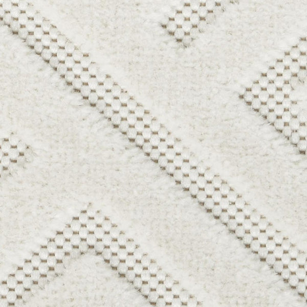 HomeRoots 9' Ivory Geometric Area Rug - Modern Elegance for Living Spaces, Durable, Low-Pile, Easy Care Design 9' X 12' 569793