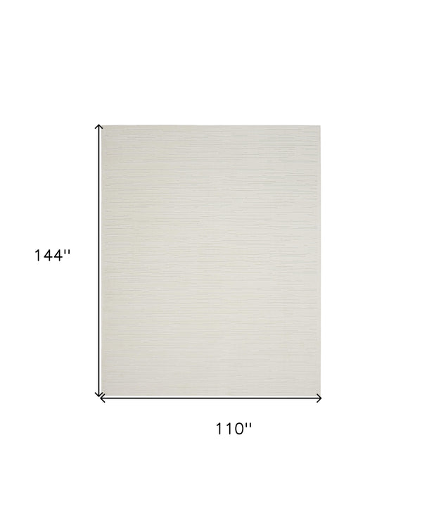 Homeroots 9' X 12' Ivory Geometric Area Rug  Polypropylene 569794