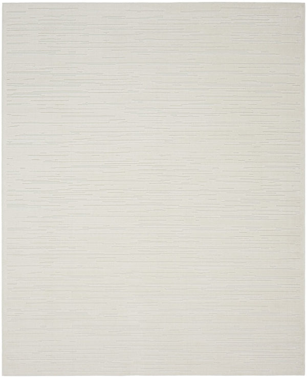 HomeRoots 8' Ivory Geometric Area Rug - Modern Design for Stylish Living Spaces, Easy Maintenance & Durability 9' X 12' 569794